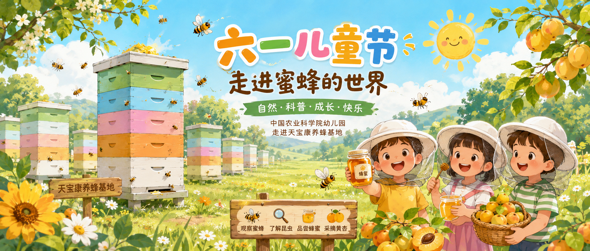 六一儿童节｜走进天宝康养蜂基地，和蜜蜂一起过节